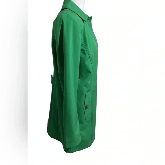 Dennis Basso Water Resistant Button Front Kelly green Jacket small - Picture 3 of 12